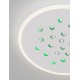 Dimmable with remote control CCT Sandy White Aluminium & Acrylic LED 40Watt 220-240 Volt 3476Lm RGB in center Outer Ring Dimmabl