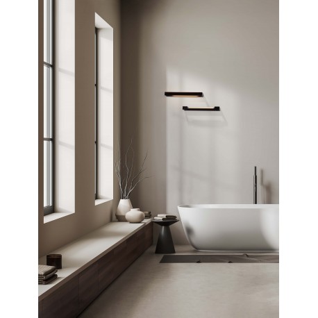 Sandy Black Aluminium LED 12 Watt 220-240 Volt 1100Lm 3000K IP44 L: 45 W: 10 H: 4 cm 