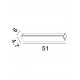 Sandy White Aluminium LED 11 Watt 220-240 Volt 232Lm 3000K IP65 D: 51 W: 6 H: 4.7 cm 