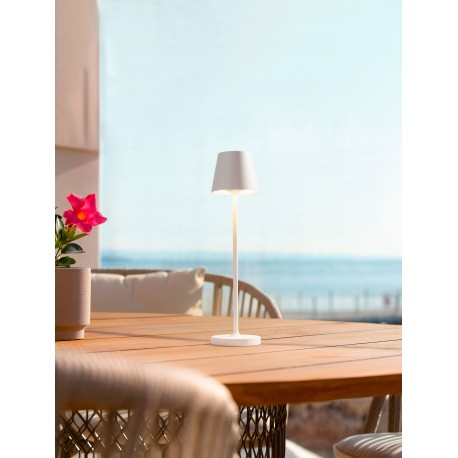Sandy Beige Aluminium LED 2 Watt 3.7 Volt 101Lm 3000K IP54 Switch On/Off USB wire D: 7 H: 28 cm 