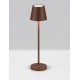 Sandy Rust Brown Aluminium LED 2 Watt 3.7 Volt 101Lm 3000K IP54 Switch On/Off USB wire D: 7 H: 28 cm 