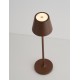 Sandy Rust Brown Aluminium LED 2 Watt 3.7 Volt 101Lm 3000K IP54 Switch On/Off USB wire D: 7 H: 28 cm 
