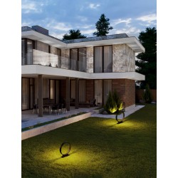 Sandy Black Aluminium LED 6 Watt 220-240 Volt 405Lm 3000K IP65 L: 30 H: 34 cm 