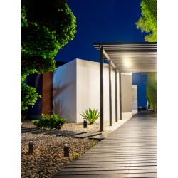 Sandy Black Aluminium LED 11 Watt 220-240 Volt 600Lm 3000K IP65 D: 13 H: 30 cm 