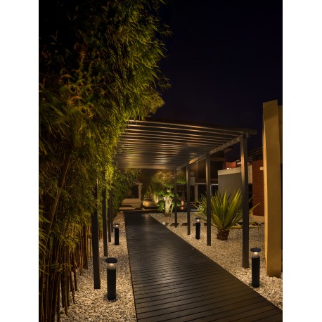 Sandy Black Aluminium LED 11 Watt 220-240 Volt 600Lm 3000K IP65 D: 13 H: 50 cm 