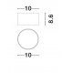 Sandy White Aluminium & Acrylic LED 10Watt 220-240 Volt 505Lm IP20 3000K D:10 H:8.6 cm 