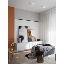 Sandy White Aluminium & Acrylic LED 24Watt 220-240 Volt 1393Lm IP20 3000K D:14 H: 8.8 cm 