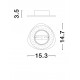 Sandy White Aluminium LED 6Watt 220-240 Volt 364Lm IP20 3000K D:15 H:3.5 cm 