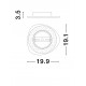 Sandy White Aluminium LED 8Watt 220-240 Volt 507Lm IP20 3000K D:20 H:3.5 cm 