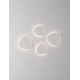 Sandy White Aluminium LED 12Watt 220-240 Volt 785Lm IP20 3000K D:25 H:3.5 cm 