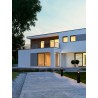 Sandy Black Aluminium & Glass LED 24 Watt 220-240 Volt 712Lm 3000K IP65 D: 16 H: 73 cm