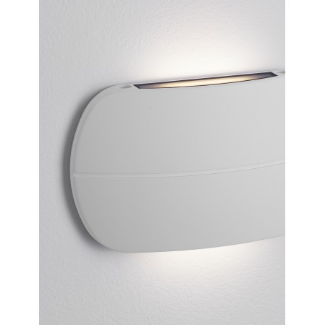 Sandy White Aluminium & Glass LED 10 Watt 220-240 Volt 533Lm 3000K IP65 L: 18.4 W: 3.6 H: 11 cm 