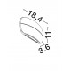 Sandy White Aluminium & Glass LED 10 Watt 220-240 Volt 533Lm 3000K IP65 L: 18.4 W: 3.6 H: 11 cm 