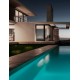 Sandy Black Aluminium & Glass LED 12 Watt 220-240 Volt 469Lm 3000K IP65 D: 15 W: 43.7 cm 