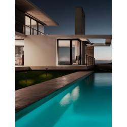 Sandy Black Aluminium & Glass LED 12 Watt 220-240 Volt 469Lm 3000K IP65 D: 15 W: 43.7 cm 