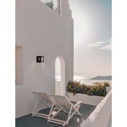 Sandy Black Aluminium & Glass LED 9 Watt 220-240 Volt 284Lm 3000K IP65 L: 10 W: 12 H: 13 cm 