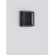 Sandy Black Aluminium & Glass LED 9 Watt 220-240 Volt 284Lm 3000K IP65 L: 10 W: 12 H: 13 cm 