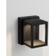 Sandy Black Aluminium & Glass LED 9 Watt 220-240 Volt 284Lm 3000K IP65 L: 10 W: 12 H: 13 cm 
