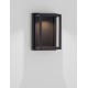 Sandy Black Aluminium & Glass LED 14 Watt 220-240 Volt 383Lm 3000K IP65 L: 12 W: 14 H: 19 cm 