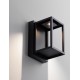 Sandy Black Aluminium & Glass LED 14 Watt 220-240 Volt 383Lm 3000K IP65 L: 12 W: 14 H: 19 cm 