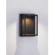 Sandy Black Aluminium & Glass LED 17 Watt 220-240 Volt 509Lm 3000K IP65 L: 17 W: 17 H: 25 cm 