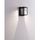 Sandy Black Aluminium & Glass LED 17 Watt 220-240 Volt 509Lm 3000K IP65 L: 17 W: 17 H: 25 cm 