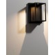 Sandy Black Aluminium & Glass LED 17 Watt 220-240 Volt 509Lm 3000K IP65 L: 17 W: 17 H: 25 cm 