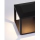 Sandy Black Aluminium & Glass LED 15 Watt 220-240 Volt 174Lm 3000K IP65 L: 25 W: 25 H: 26 cm 