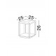Sandy Black Aluminium & Glass LED 15 Watt 220-240 Volt 174Lm 3000K IP65 L: 25 W: 25 H: 26 cm 