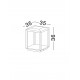 Sandy Black Aluminium & Glass LED 15 Watt 220-240 Volt 155Lm 3000K IP65 L: 35 W: 35 H: 36 cm 