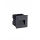 Sandy Black Aluminium & Glass LED 3 Watt 220-240 Volt 31Lm 3000K IP65 L: 8.5 W: 7.2 H: 8.5 cm 