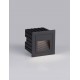 Sandy Black Aluminium & Glass LED 3 Watt 220-240 Volt 31Lm 3000K IP65 L: 8.5 W: 7.2 H: 8.5 cm 