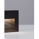 Sandy Black Aluminium & Glass LED 3 Watt 220-240 Volt 31Lm 3000K IP65 L: 8.5 W: 7.2 H: 8.5 cm 