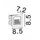 Sandy Black Aluminium & Glass LED 3 Watt 220-240 Volt 31Lm 3000K IP65 L: 8.5 W: 7.2 H: 8.5 cm 