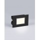 Sandy Black Aluminium, Polycarbonate & Glass LED 3 Watt 220-240 Volt 203Lm 3000K IP65 L: 12 W: 4.7 H: 8 cm 