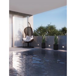 Sandy White Aluminium, Polycarbonate & Glass LED 3 Watt 220-240 Volt 245Lm 3000K IP65 L: 12 W: 4.7 H: 8 cm 