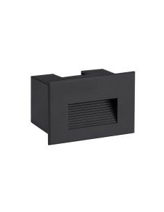 Sandy Black Aluminium & Glass LED 4 Watt 220-240 Volt 58Lm 3000K IP65 L: 12 W: 7.4 H: 8 cm 2