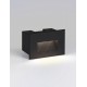 Sandy Black Aluminium & Glass LED 4 Watt 220-240 Volt 58Lm 3000K IP65 L: 12 W: 7.4 H: 8 cm 