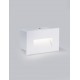 Sandy White Aluminium & Glass LED 4 Watt 220-240 Volt 58Lm 3000K IP65 L: 12 W: 7.4 H: 8 cm 