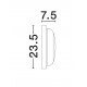 Sandy White Polycarbonate LED 19 Watt 220-240 Volt 1727Lm 3000K IP65 D: 23.5 W: 7.5 cm 