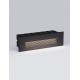 Sandy Black Aluminium & Glass LED 7 Watt 220-240 Volt 73Lm 3000K IP65 L: 25 W: 7.4 H: 7.6 cm 
