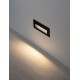 Sandy Black Aluminium & Glass LED 7 Watt 220-240 Volt 73Lm 3000K IP65 L: 25 W: 7.4 H: 7.6 cm 