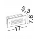 Sandy Black Aluminium, Polycarbonate & Glass LED 4 Watt 220-240 Volt 33Lm 3000K IP65 L: 17 W: 5.3 H: 7.6 cm 