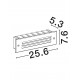 Sandy Black Aluminium, Polycarbonate & Glass LED 6 Watt 220-240 Volt 79Lm 3000K IP65 L: 25.6 W: 5.3 H: 7.6 cm 