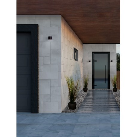 Sandy Black Aluminium Glass Diffuser LED 8 Watt 220-240 Volt 684Lm 3000K IP54 D: 9 W: 11 H: 6.8 cm 