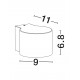 Sandy Black Aluminium Glass Diffuser LED 8 Watt 220-240 Volt 684Lm 3000K IP54 D: 9 W: 11 H: 6.8 cm 