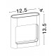 Sandy Black Aluminium Glass Diffuser LED 9 Watt 220-240 Volt 562Lm 3000K IP54 L: 12.5 W: 4 H: 13.5 cm 
