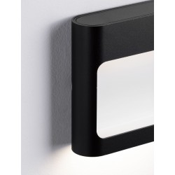 Sandy Black Aluminium Glass Diffuser LED 6 Watt 220-240 Volt 388Lm 3000K IP54 L: 12.5 W: 4 H: 13.5 cm 