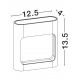 Sandy Black Aluminium Glass Diffuser LED 6 Watt 220-240 Volt 388Lm 3000K IP54 L: 12.5 W: 4 H: 13.5 cm 