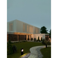 Sandy Black Aluminium Glass Diffuser LED 4 Watt 220-240 Volt 131Lm 3000K IP54 L: 12.5 W: 4 H: 30 cm 